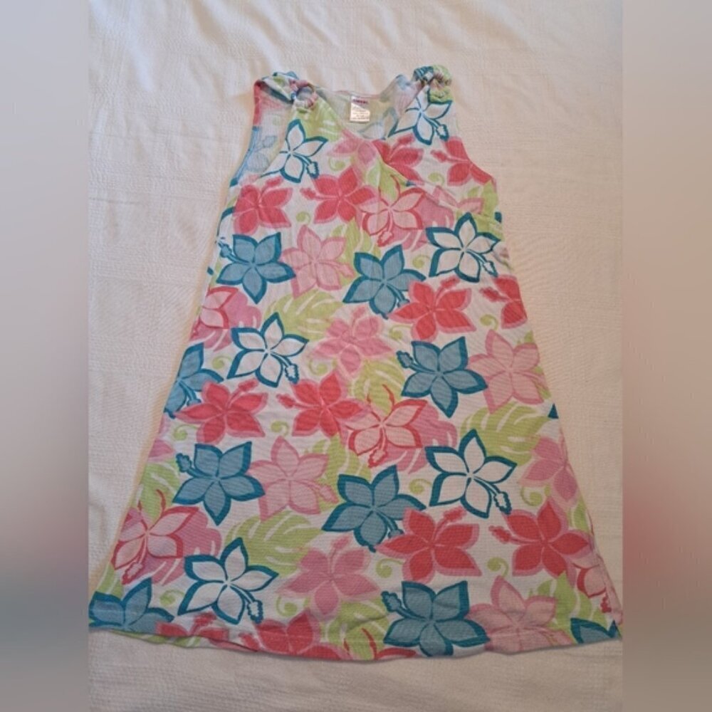 Gymboree girls size 9 Island Fun sleeveless dress flower print VGUC